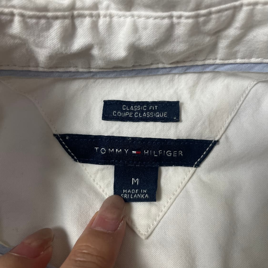 타미힐피거 화이트 원포켓 긴팔 셔츠 M 상품이미지4