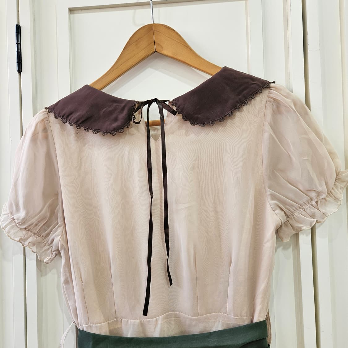 엑시즈팜 (axes femme) 초코말차 배색 쉬폰 원피스 상품이미지7