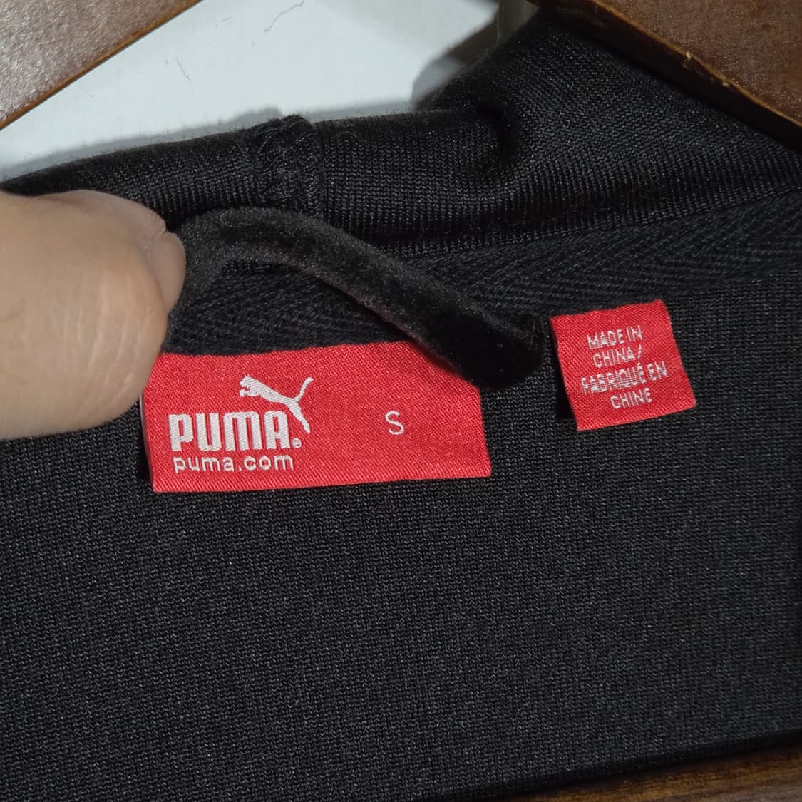 퓨마 Y2K 블랙 벨벳 슬림핏 후드집업 상품이미지9