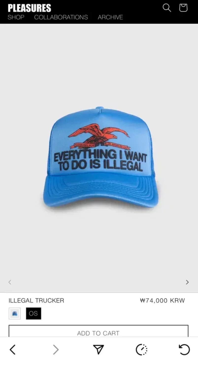 Pleasures illeagle trucker 모자 (급처) 상품이미지1