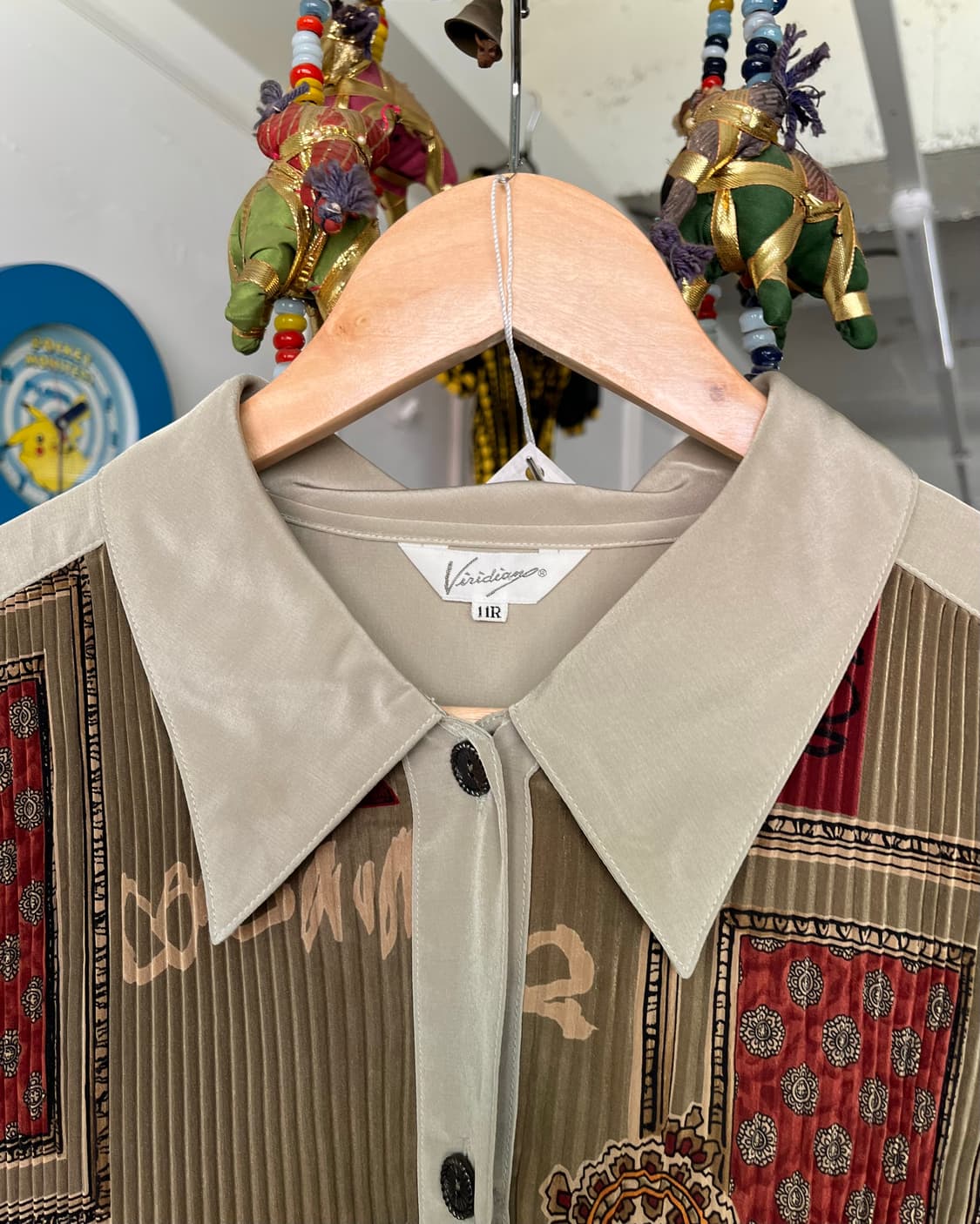 1980-90s Vinidian Antique Pleats Shirt 상품이미지4