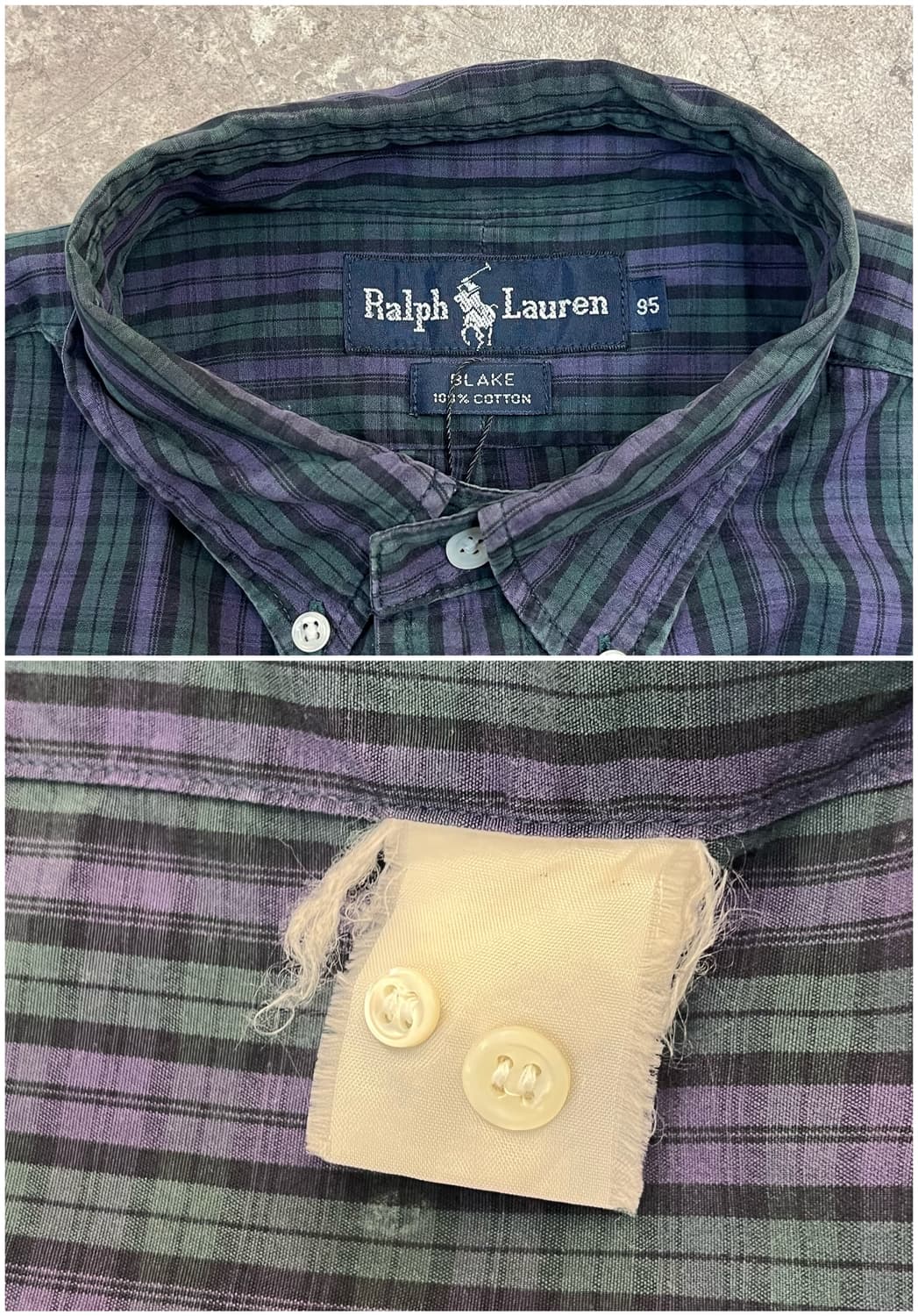 폴로 랄프로렌 체크 셔츠 퍼플 95 #csz2831 상품이미지4