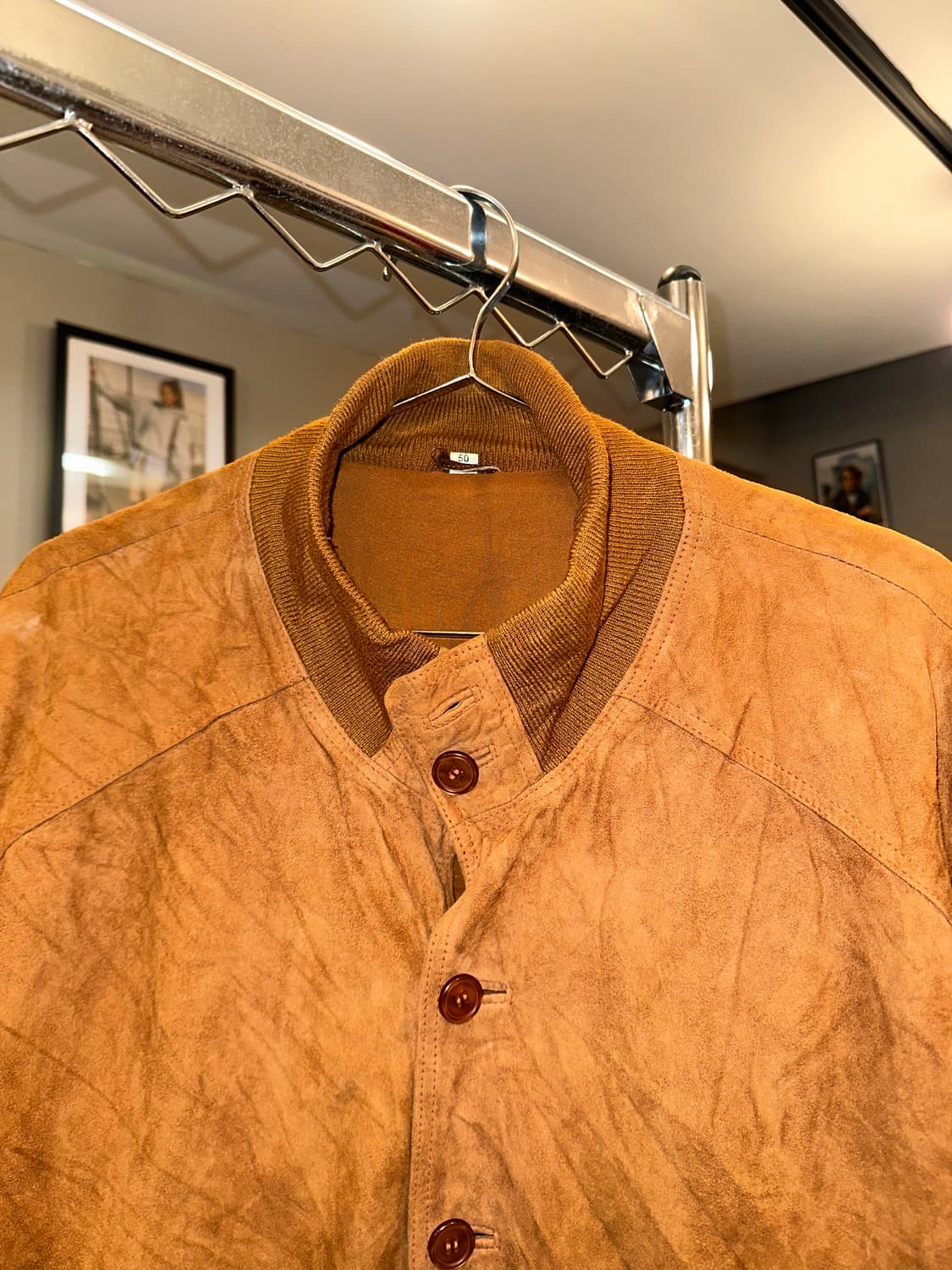 Old Euro genuine leather suede jacket 상품이미지6