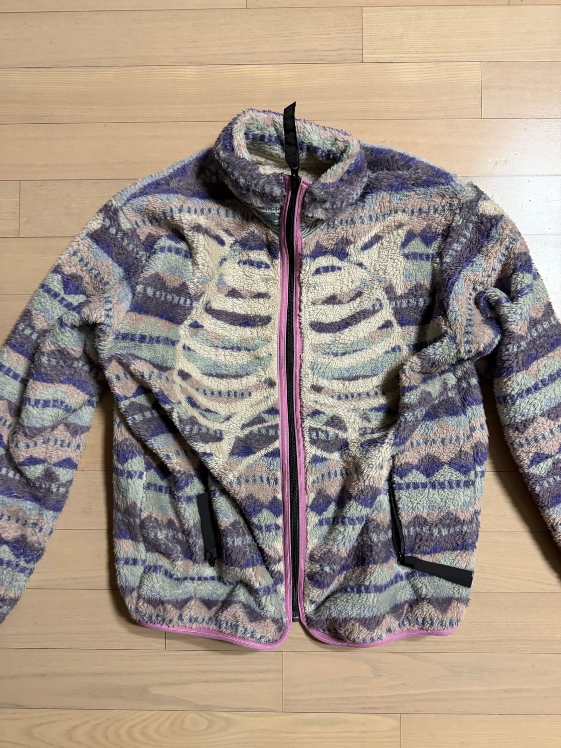 캐피탈 애슐랜드 스트라이프 앤 본 플리스 집 블루종 퍼플 상품이미지2