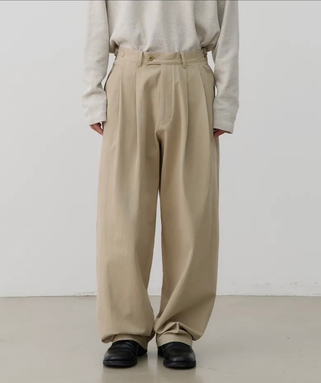 노운 와이드 치노 베이지 상품이미지3