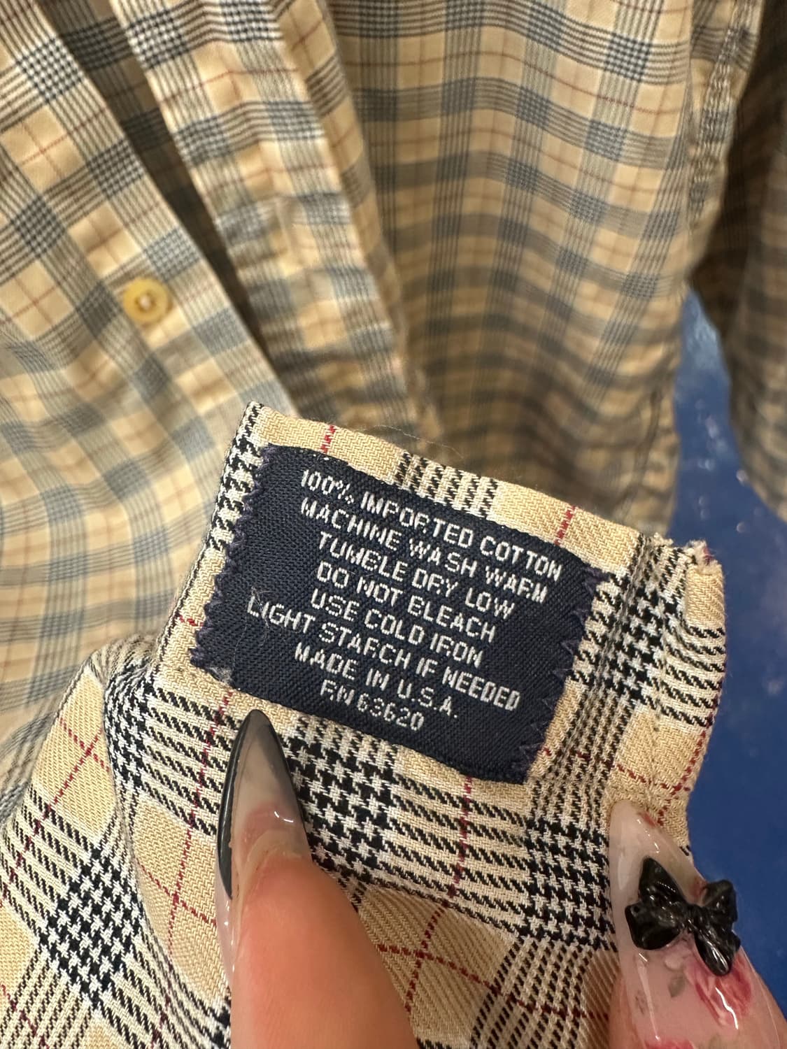 버버리 체크 셔츠 상품이미지5