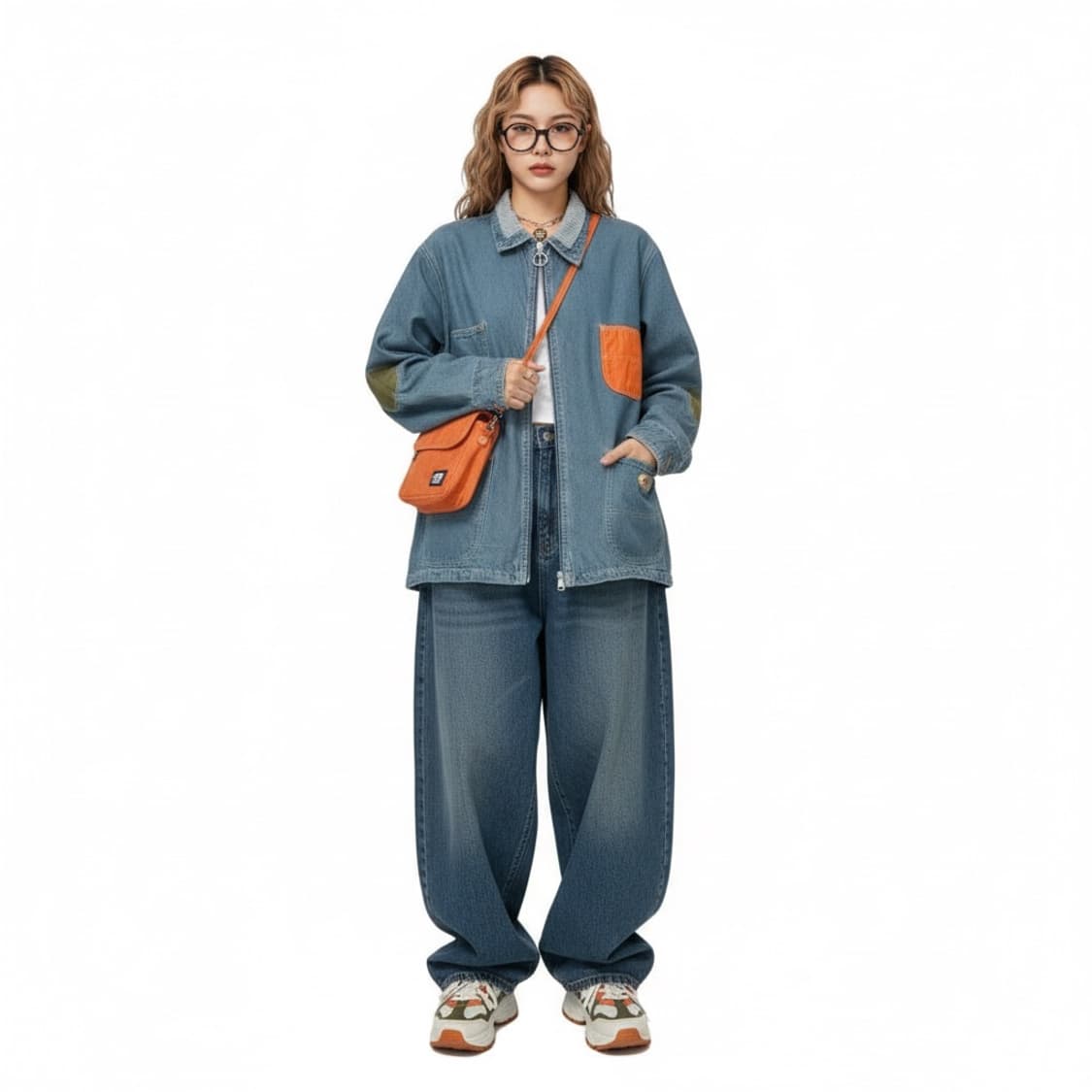 Oilily 오일릴리 데님 패치워크 워크 자켓 블루 (빈티지,유니크) 상품이미지1