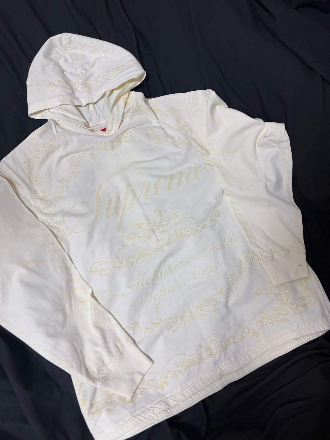 슈프림 셀레브르 후드 롱슬리브 탑 화이트 23SS 상품이미지1