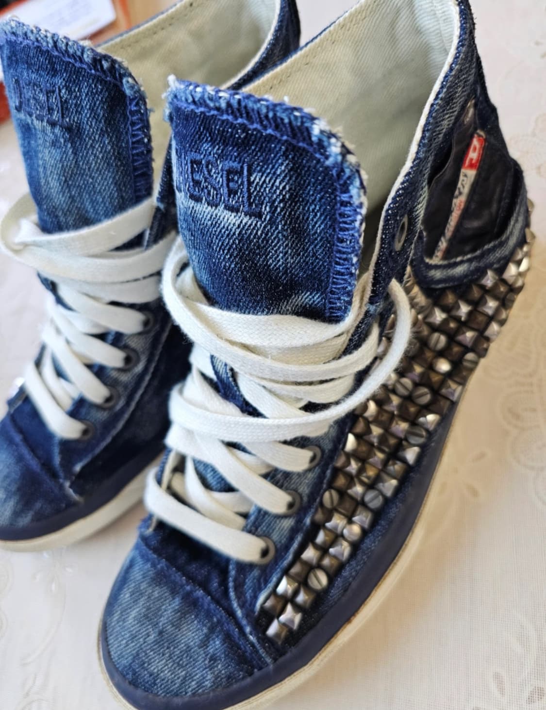 Diesel 데님 하이탑 스니커즈 235 상품이미지2