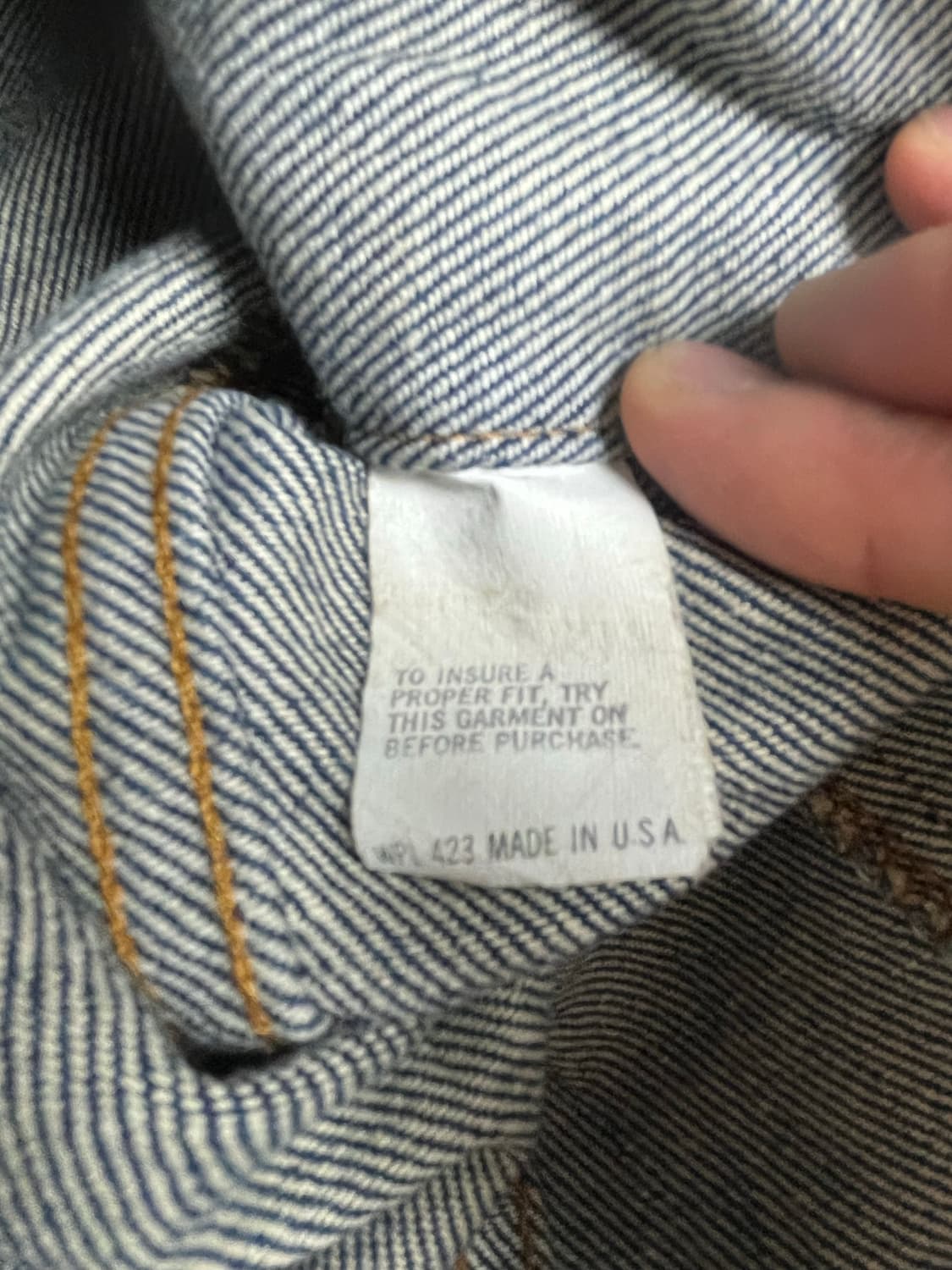 90s 리바이스 3세대 트러커 데님 자켓 (USA) 상품이미지5