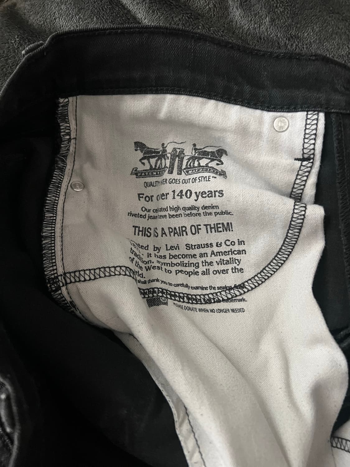 리바이스 559 흑청 32x30 상품이미지5