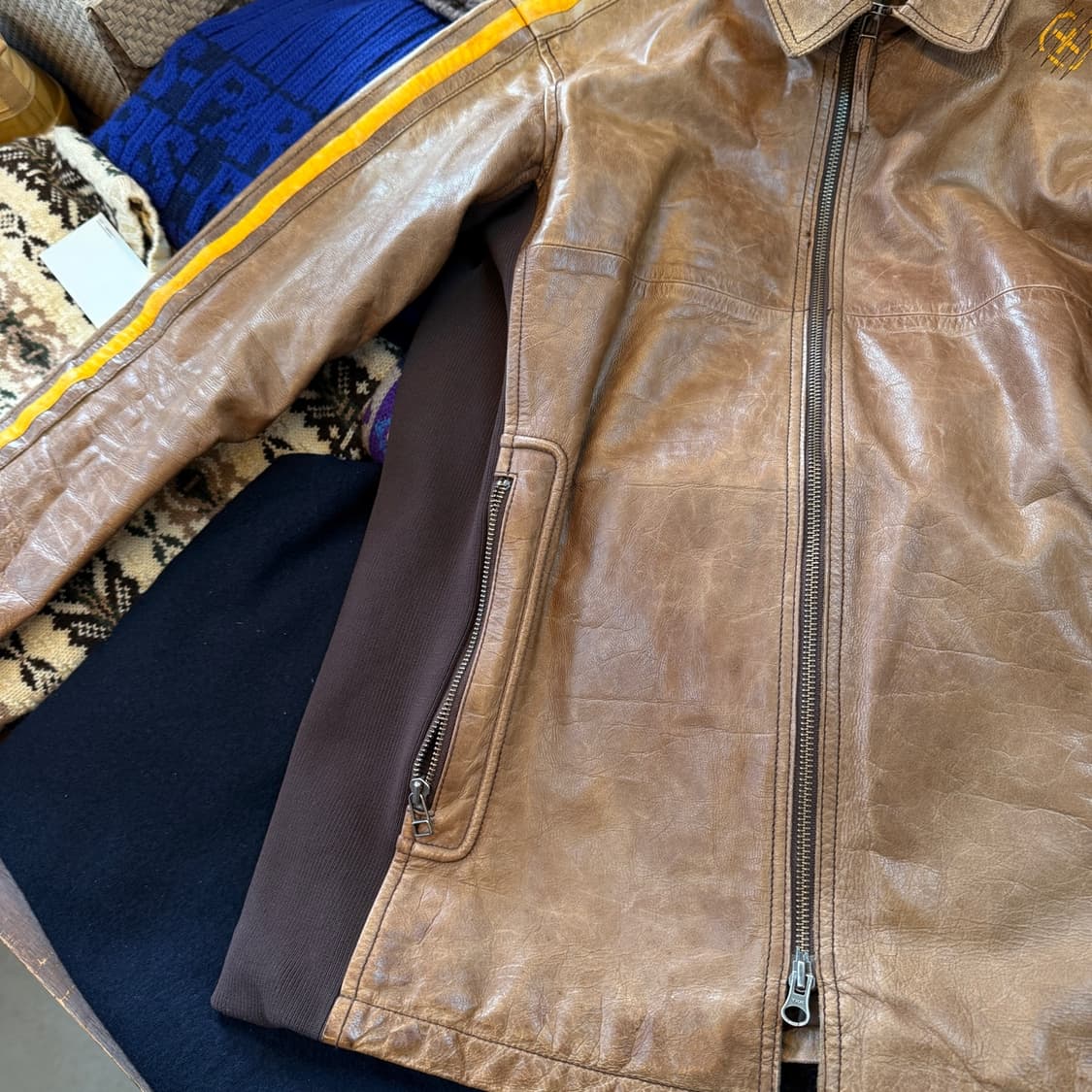 ABAHOUSE 양가죽 라이더 자켓  상품이미지4