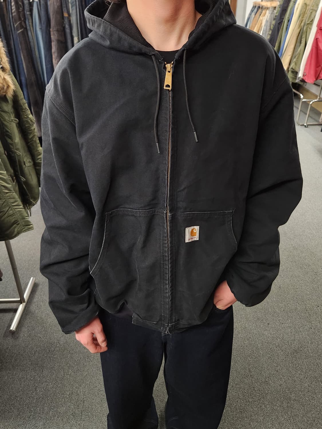 [L]칼하트 액티브 자켓 j131 블랙 상품이미지1