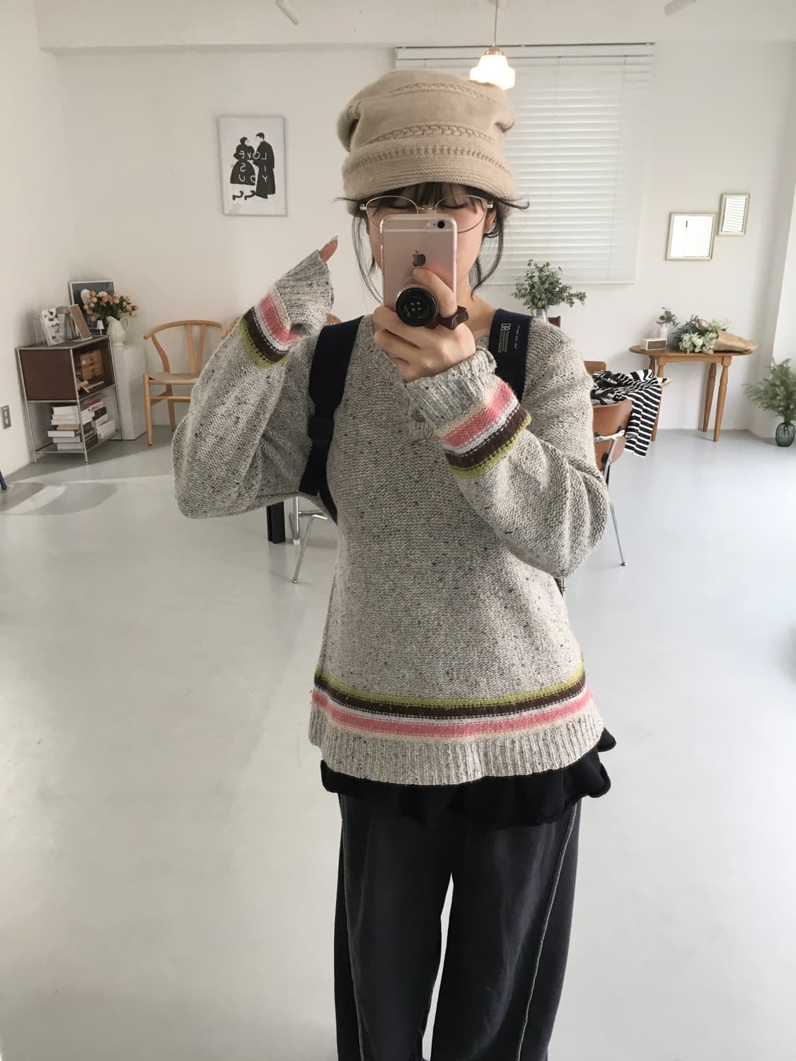 Rainbow Henry neck knit 상품이미지4