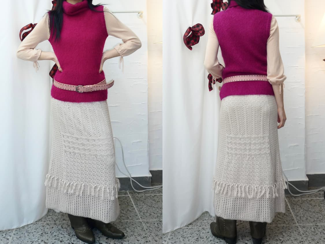 Plum turtleneck knit vest 상품이미지1