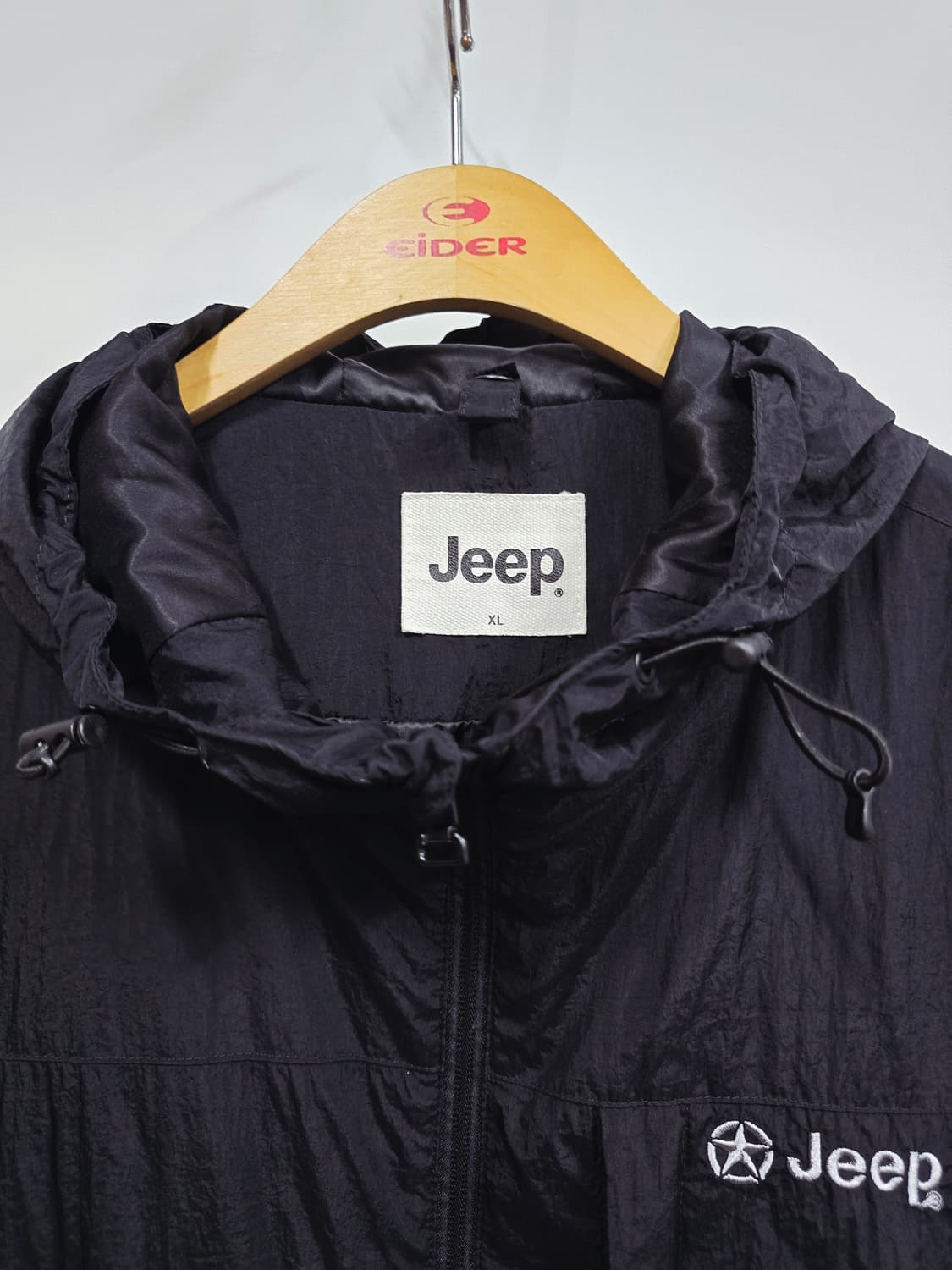 Jeep 지프 블랙 후드 바람막이 점퍼 상품이미지2