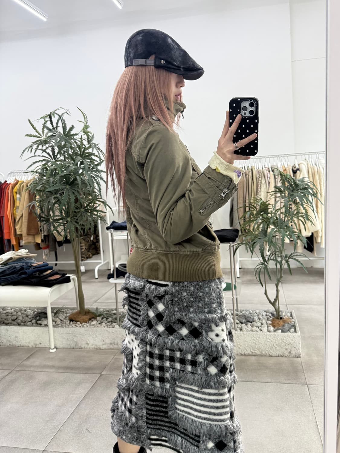 JPN one way Y2K 하이넥 야상 그런지 코튼집업 상품이미지2