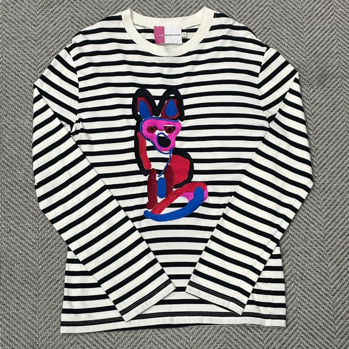 메종 키츠네 자수 티셔츠 v0093 상품이미지1