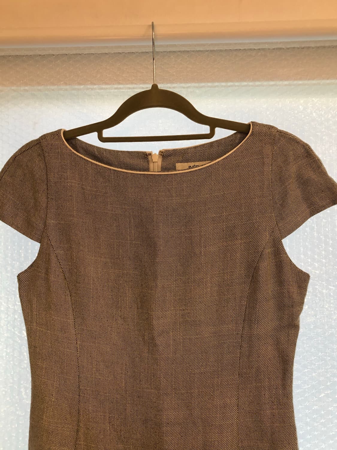 그레이 딱붙 반팔 원피스 (반택포 5,000) 상품이미지2