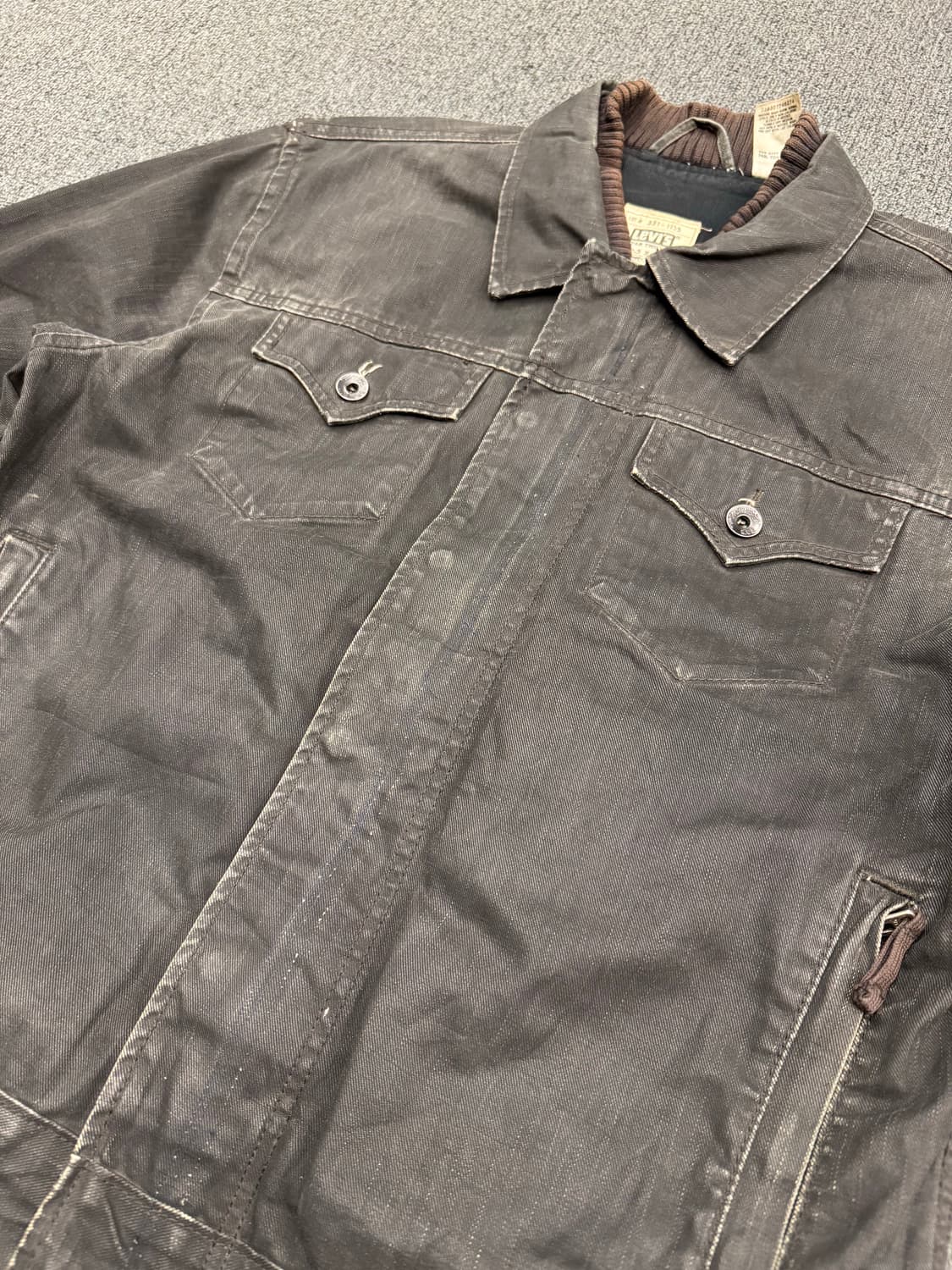 리바이스 빈티지 니트 레이어드 봄버자켓 상품이미지2