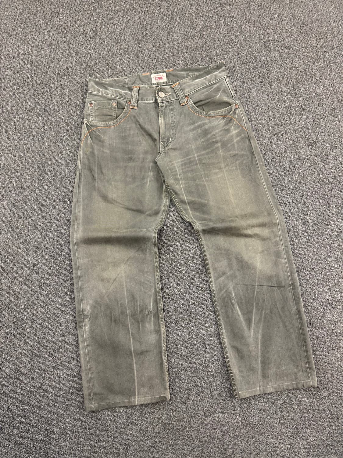 32)에드윈 424XVS 빈티지 올리브 데님팬츠 상품이미지2