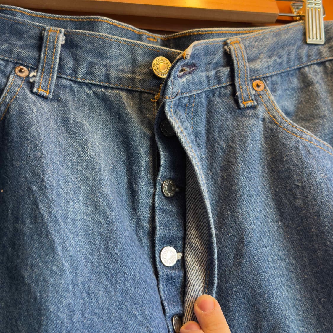 80s 리바이스 501 데님팬츠 W36 L30 상품이미지4