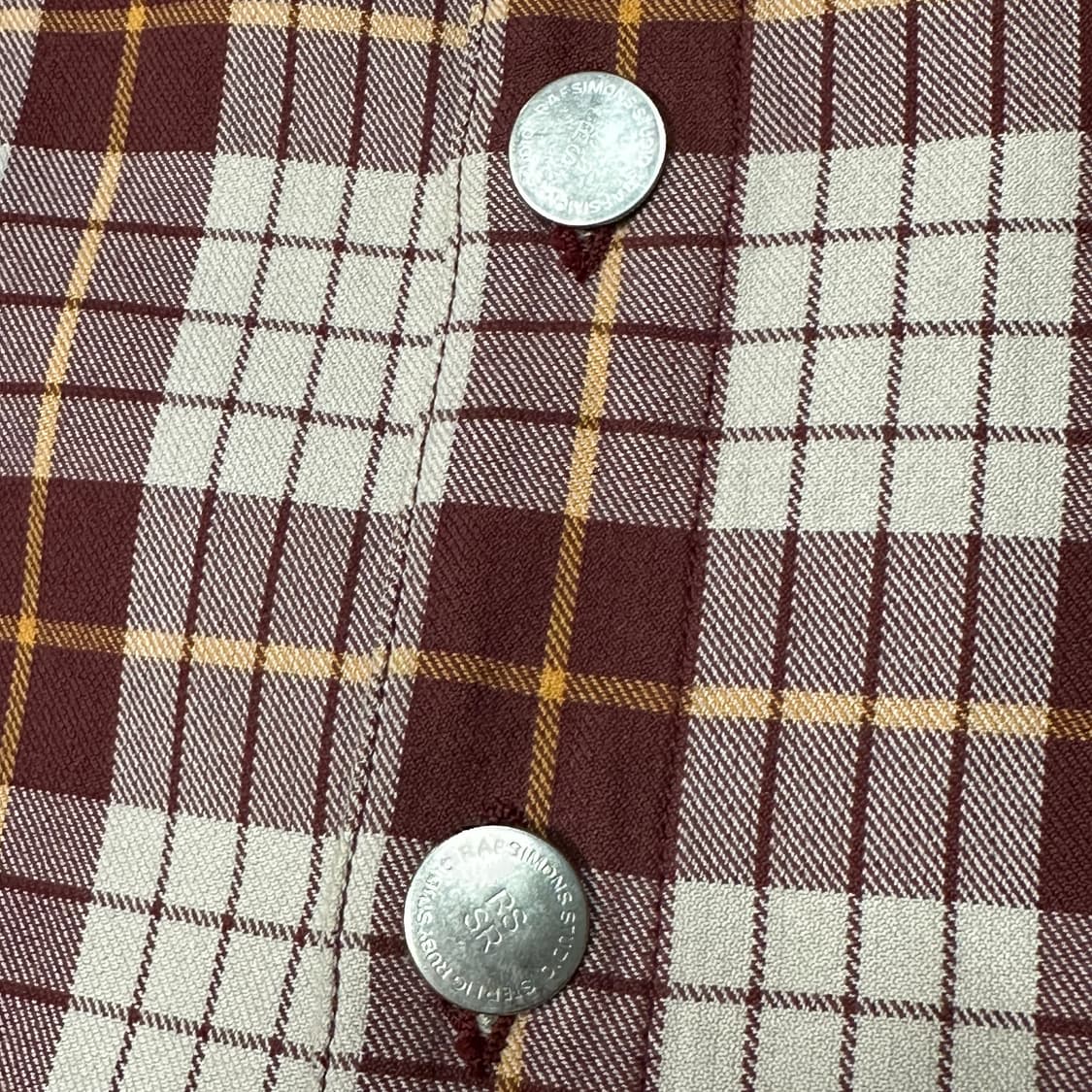 라프시몬스 18ss 패치 런웨이 체크셔츠 XL 상품이미지6