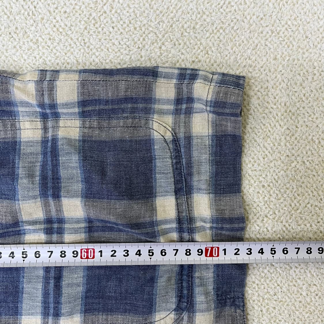 90 빈폴 린넨 체크 자켓 0331M 상품이미지5