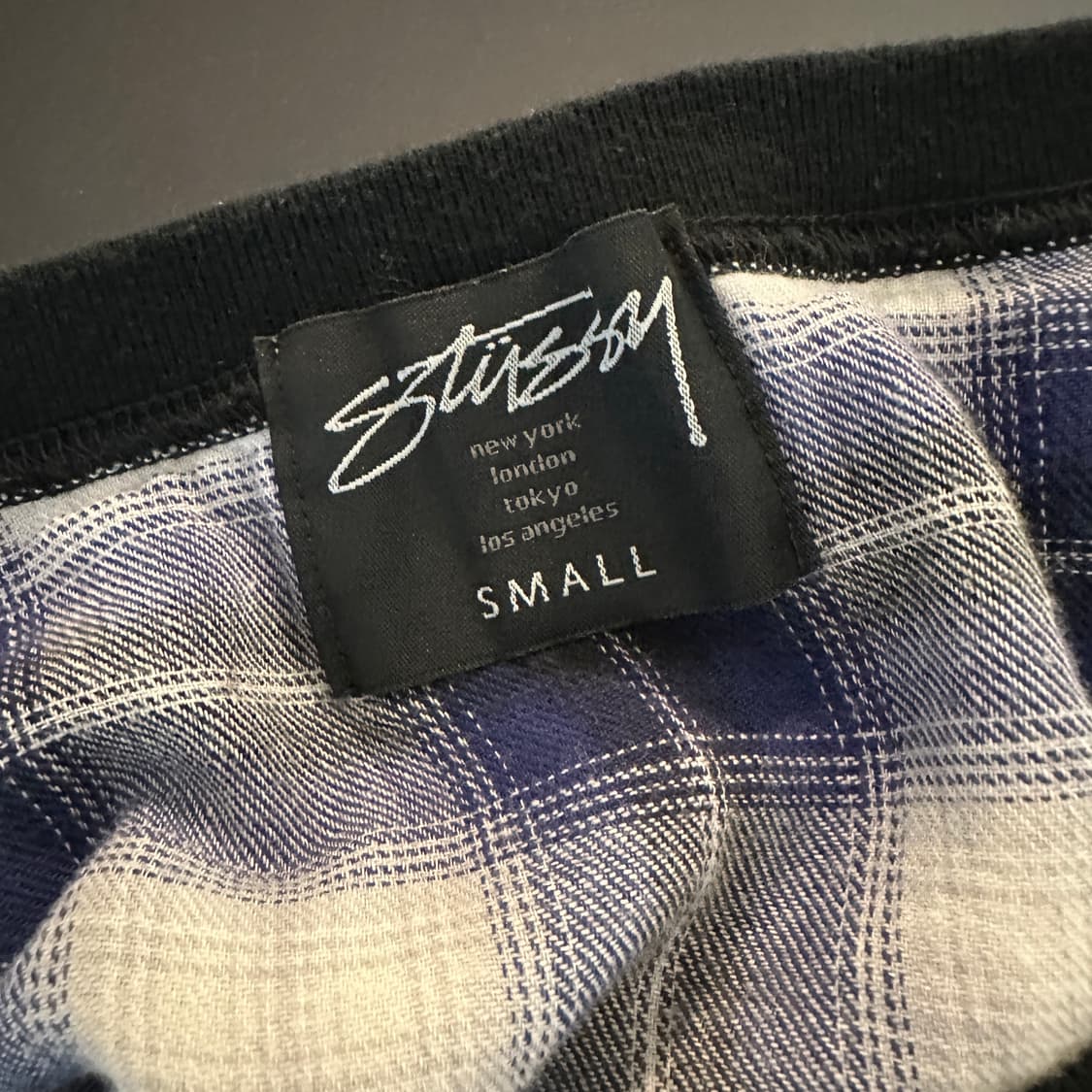 스투시 체크 슬리브리스 상품이미지5