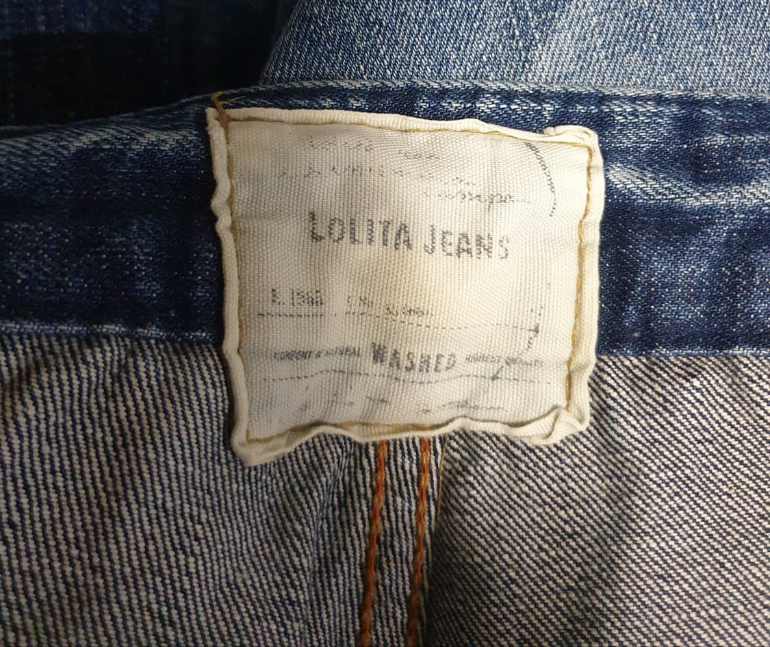 (빈티지) 로리타 진 에이징 워싱 7부 데님팬츠 블루 (M) 상품이미지6