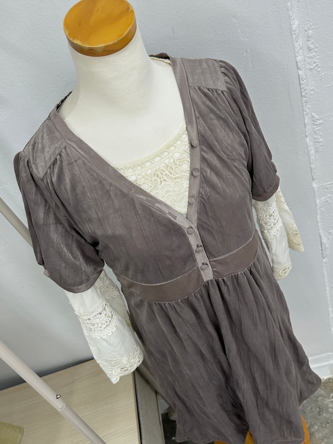 🐈‍⬛쇼콜라 깔 에스닉 코디세트🐈‍⬛ 벨벳 레이스 양산형 로리 캐캐체 상품이미지5