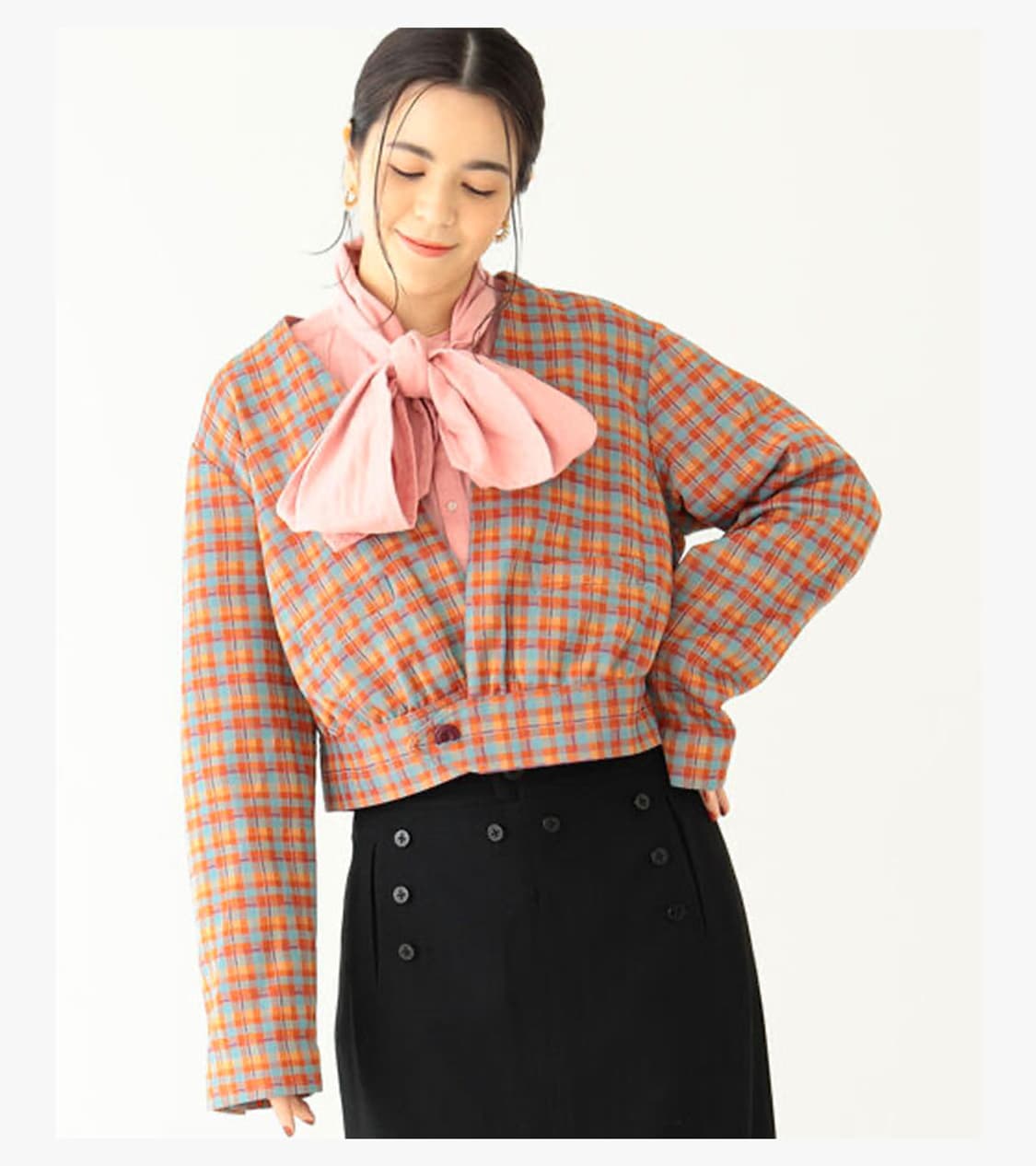 BEAMS BOY - JACQUARD SHORT JACKET 상품이미지3