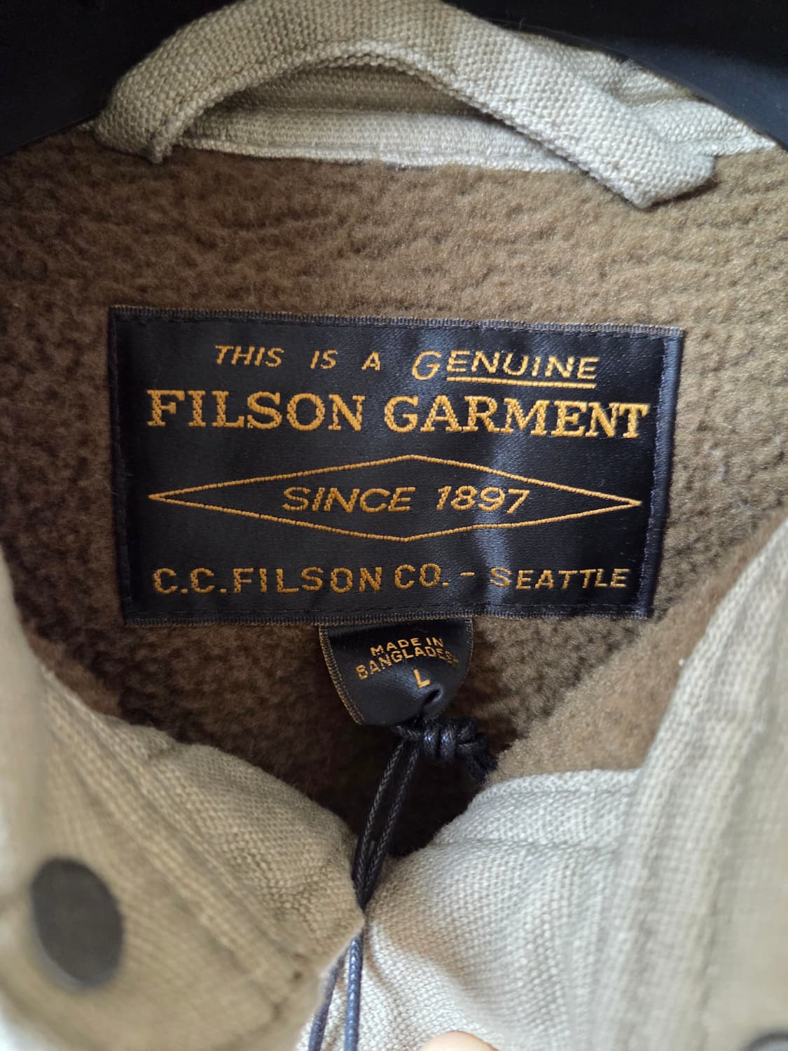 필슨 플리스 라인드 잭셔츠 L / 110 상품이미지5
