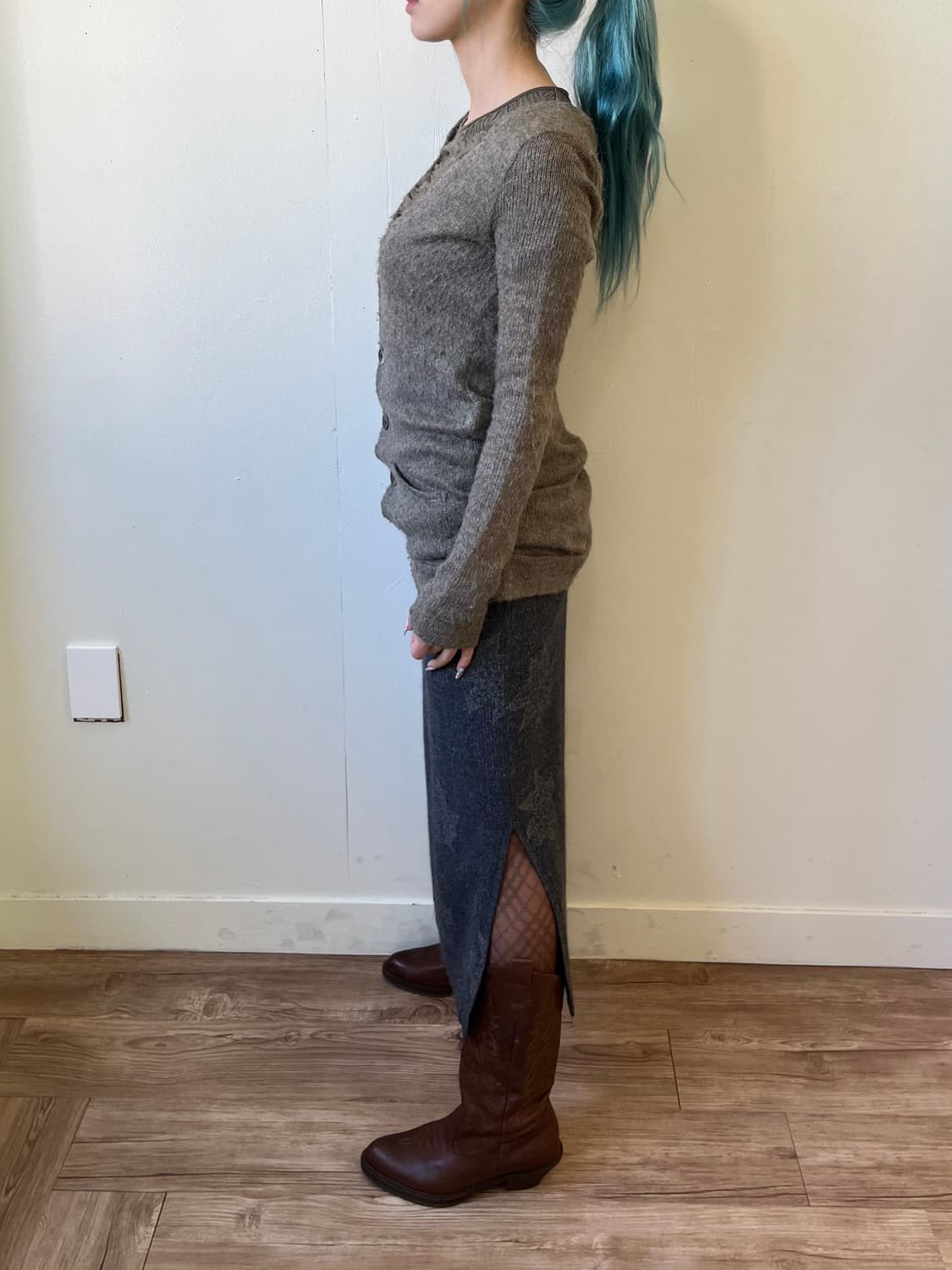 5 japan vtg 울 가디건 상품이미지8