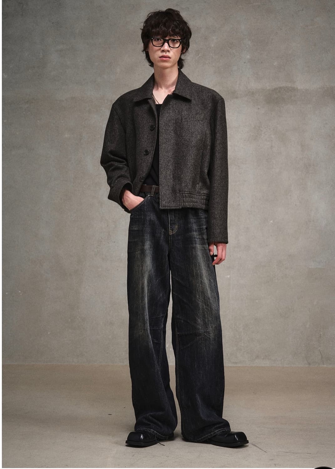 엘무드 엘버튼 울 블루종 48 상품이미지4