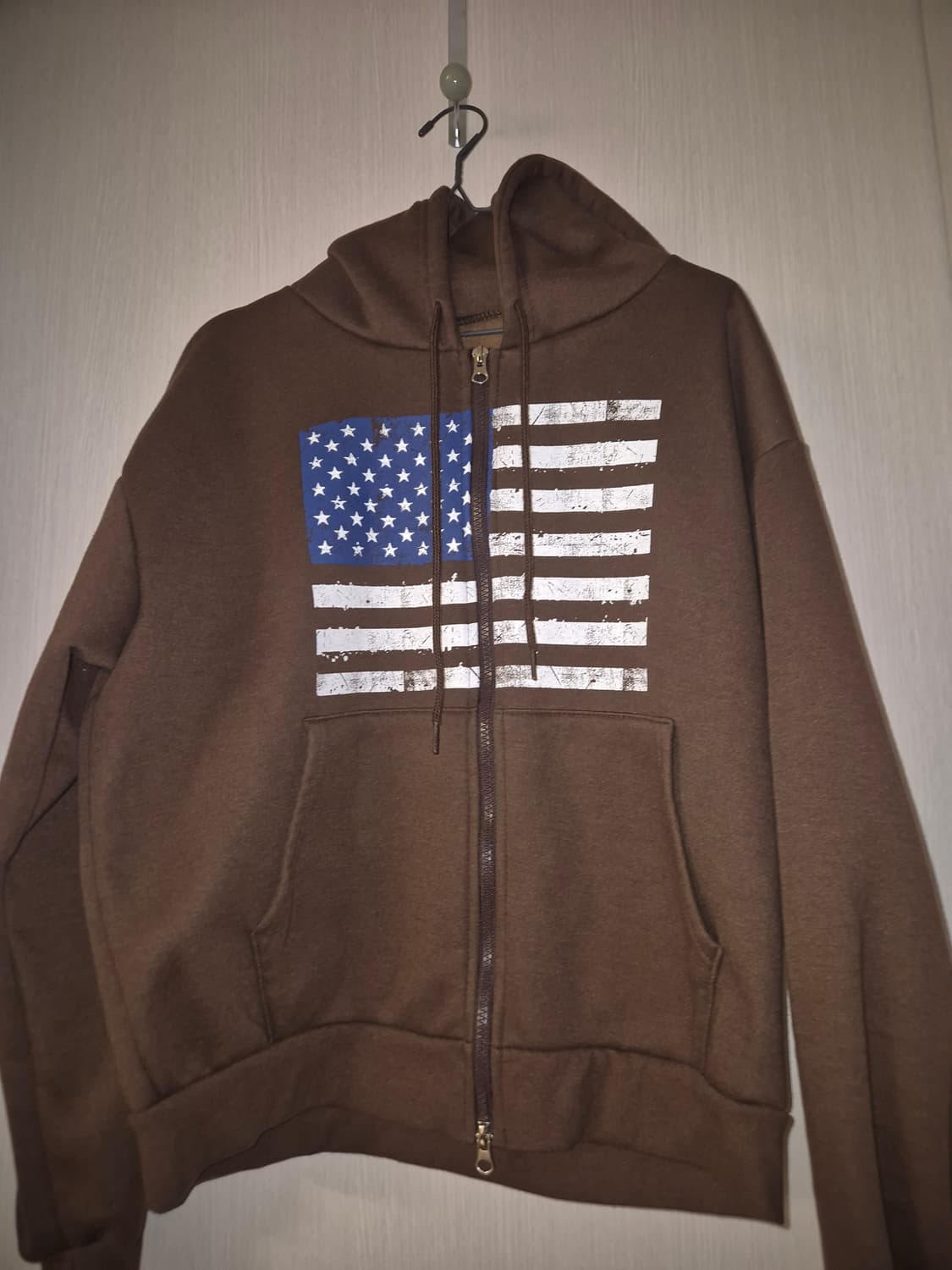 스포티에이드 마켓템 입질 브라운 성조기 후드집업 FREE 상품이미지1