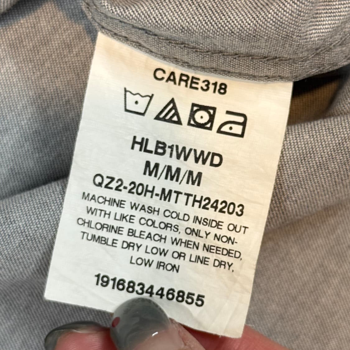 M) Wrangler 랭글러 투포켓 워크웨어 코튼 셔츠 그레이 상품이미지10