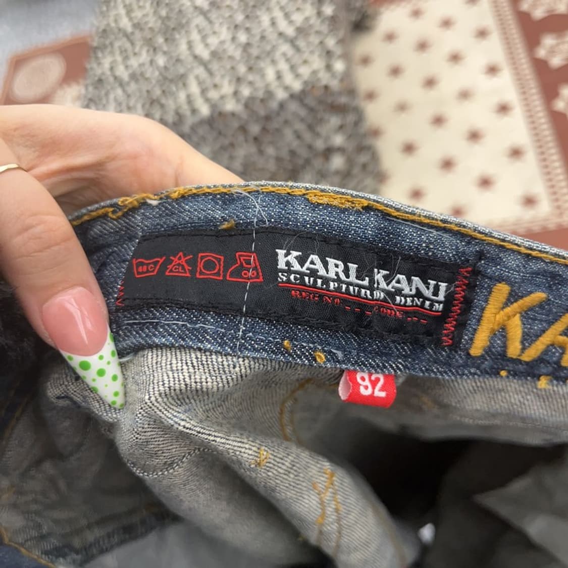 칼 카니 올드스쿨 스트릿 빈티지 백패치 데님팬츠 92 C09068 상품이미지6