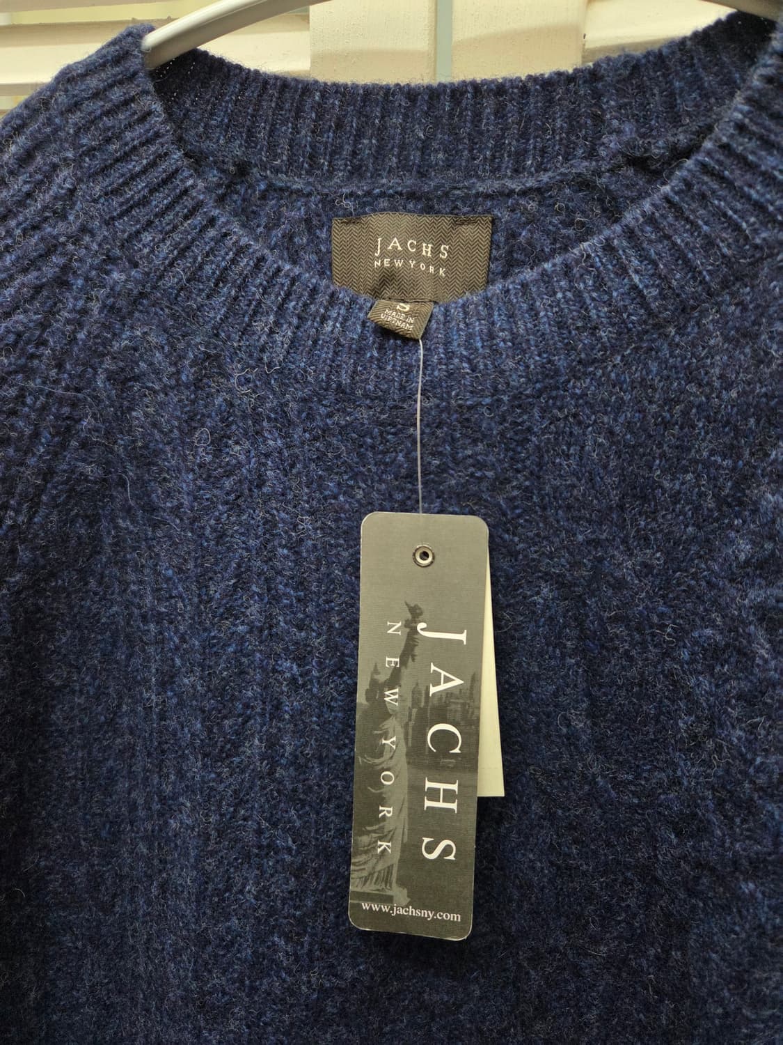 잭스뉴욕 네이비 울 니트 스웨터 상품이미지2