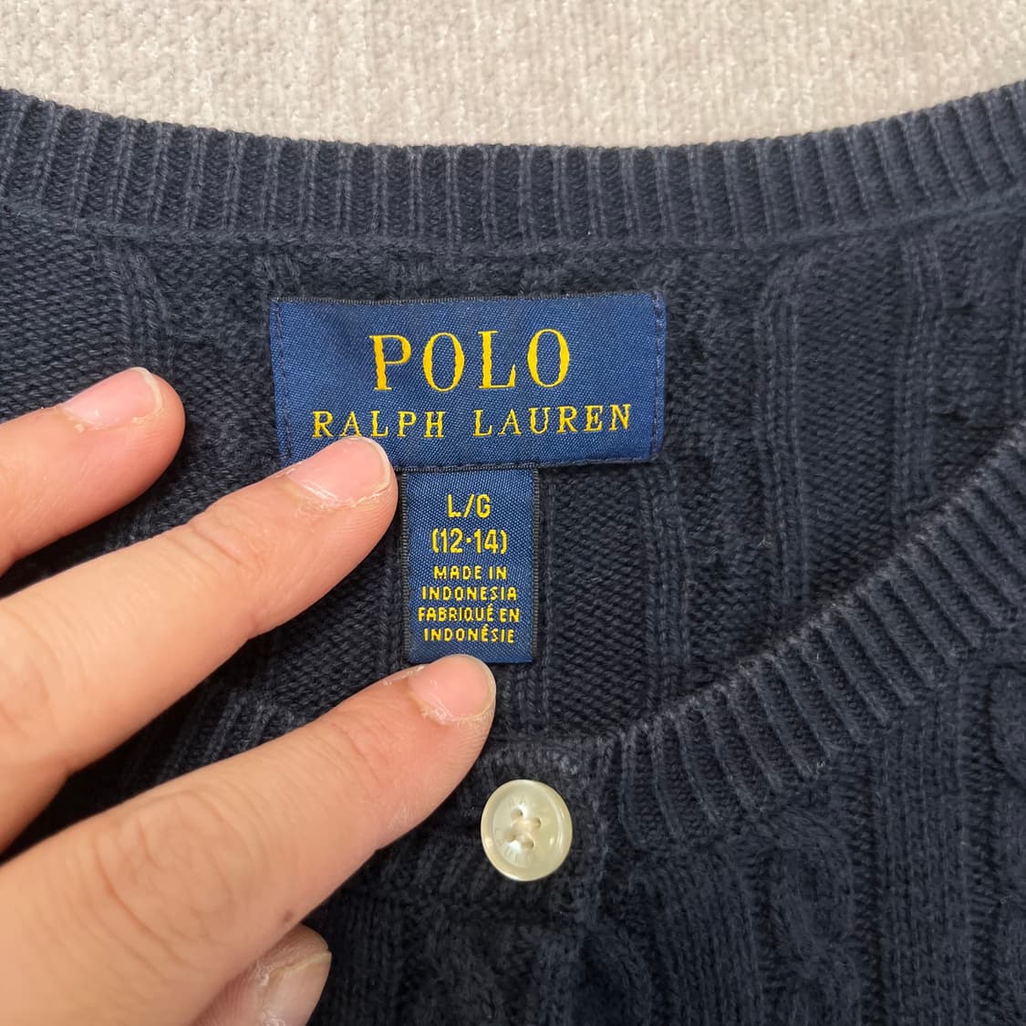 W 95 폴로 랄프로렌 꽈배기 가디건 상품이미지3