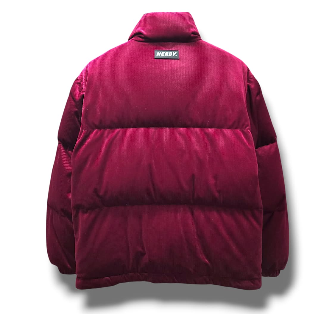 [S] 널디 버건디 코듀로이 벨벳 다운 패딩 상품이미지2