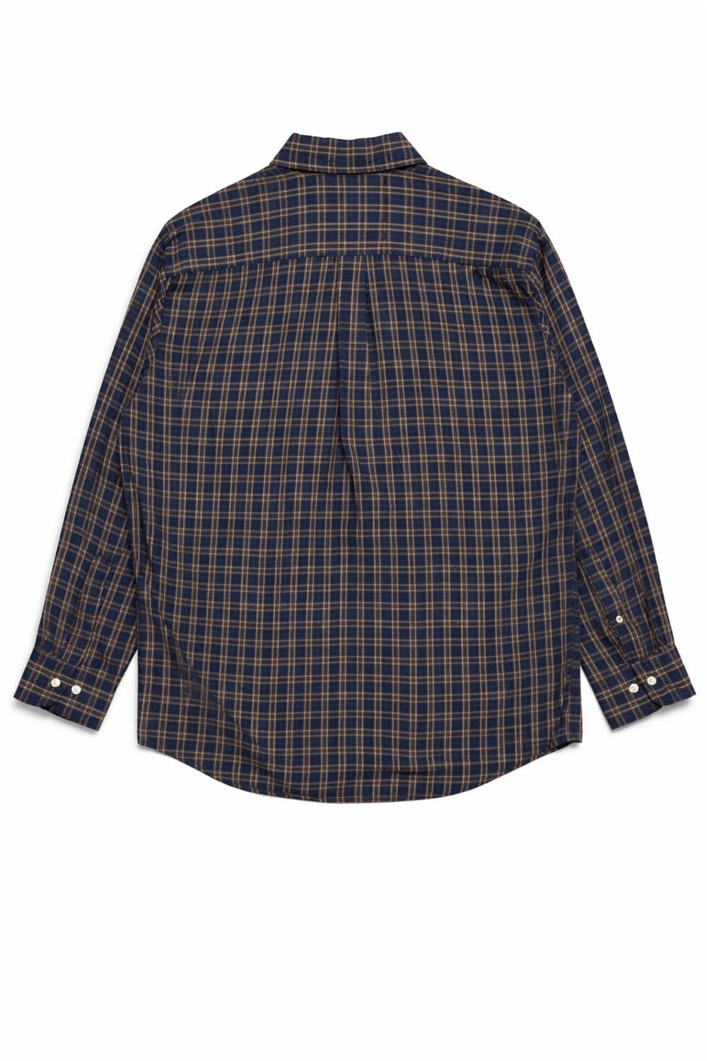 JPN 90s 일본 빈티지 Y2K 아메카지 랜즈엔드 네이비 체크 셔츠 M 상품이미지2