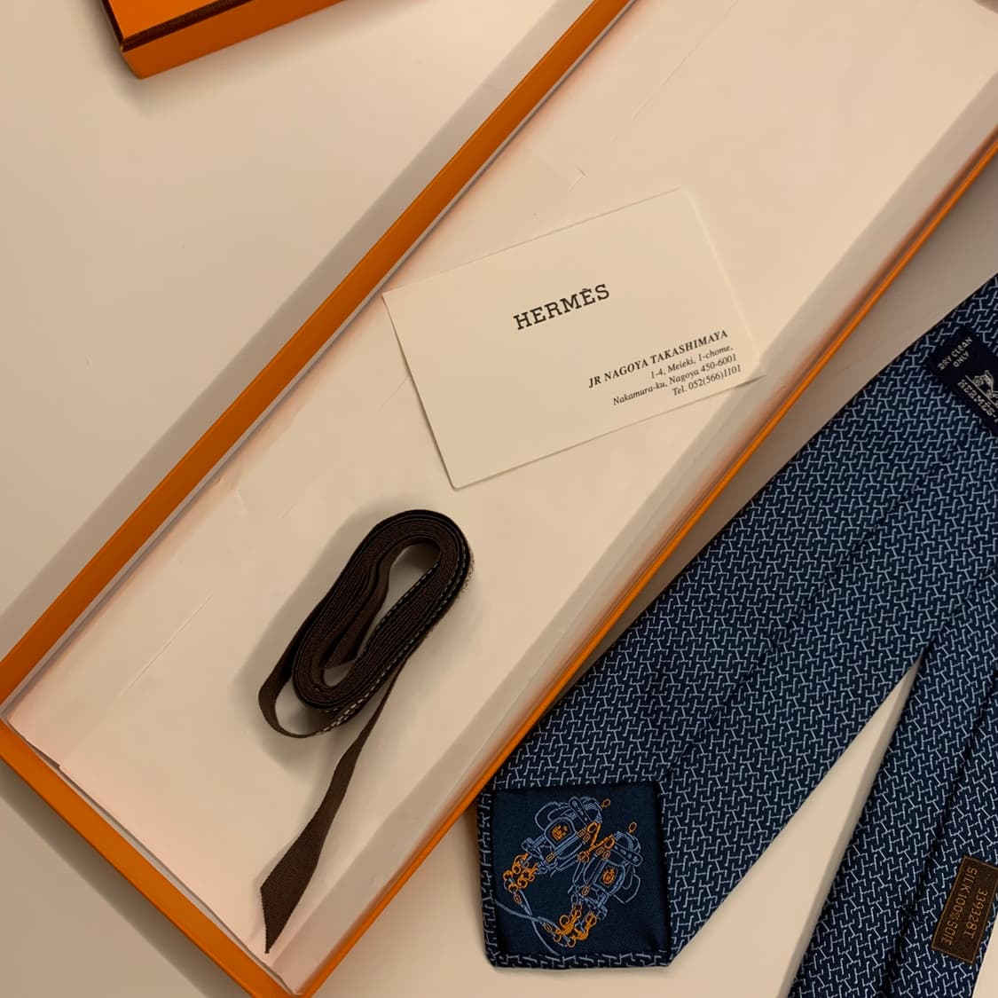 (새상품) 에르메스 명품넥타이 정품 H로고 풀박스 상품이미지9