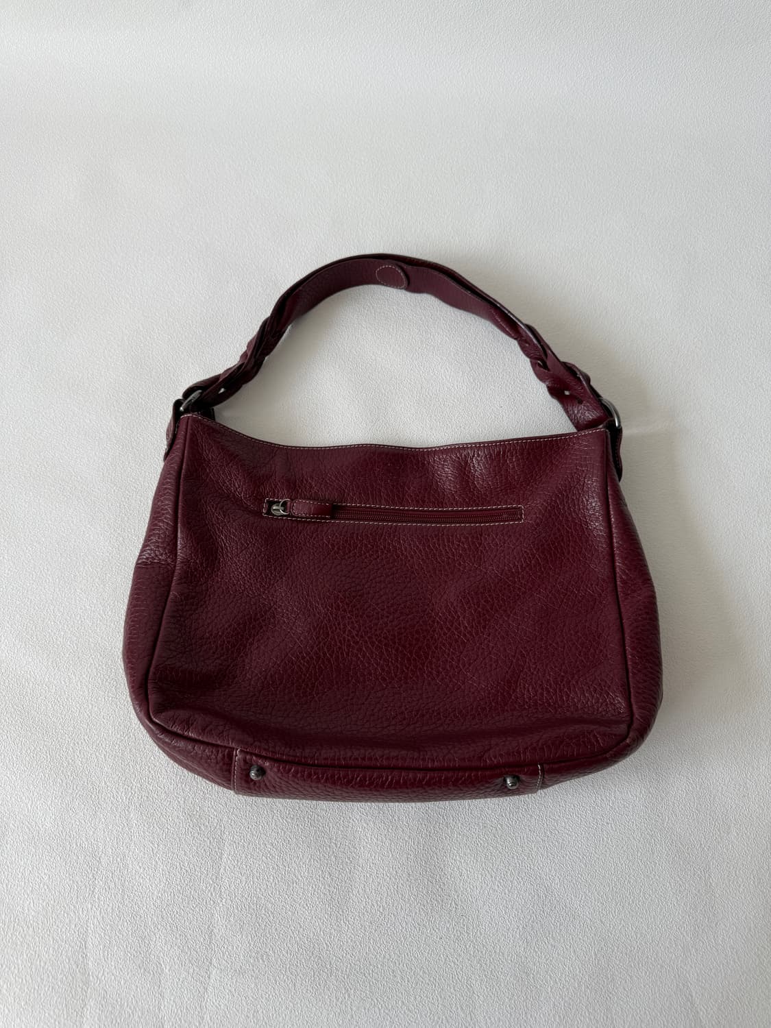 Pre owned 하트 레더 숄더백 상품이미지5