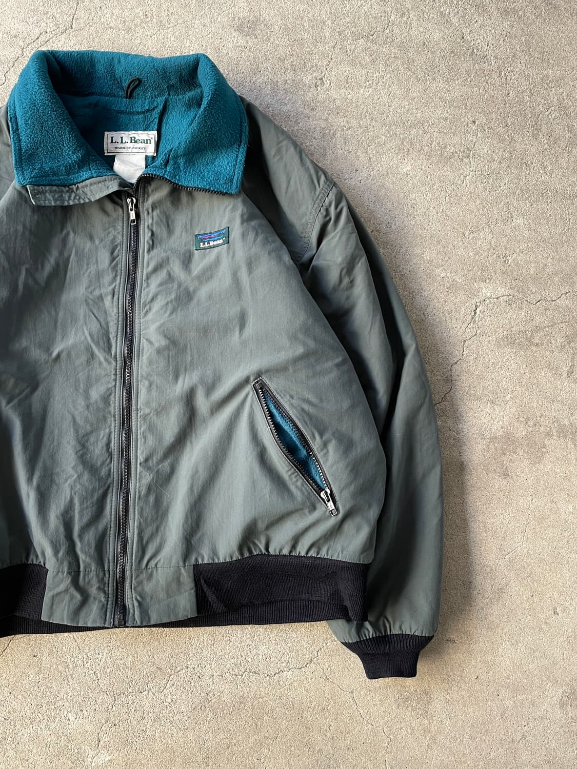 80-90s L.L. bean Warm-up Jacket charcoal 상품이미지3