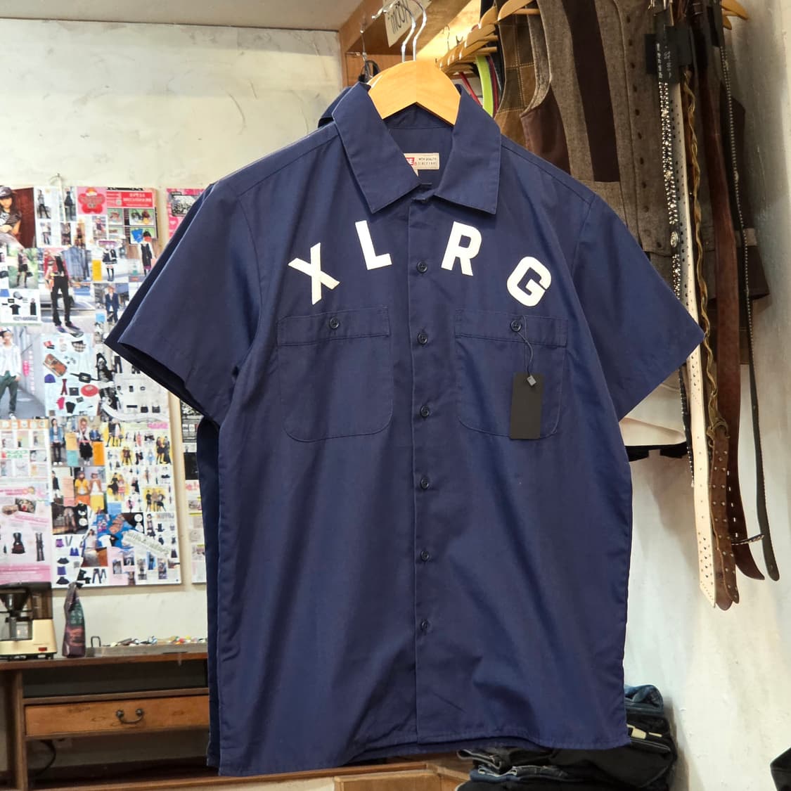 엑스라지 네이비 반팔 셔츠 상품이미지1