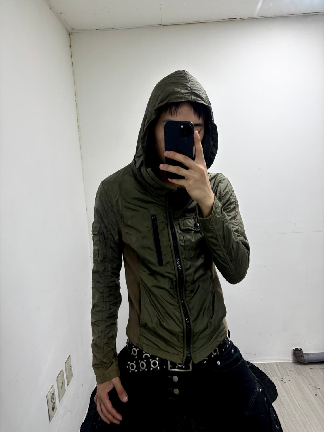 “Vintage” 00’s Design Khaki Bono Hooded  상품이미지10