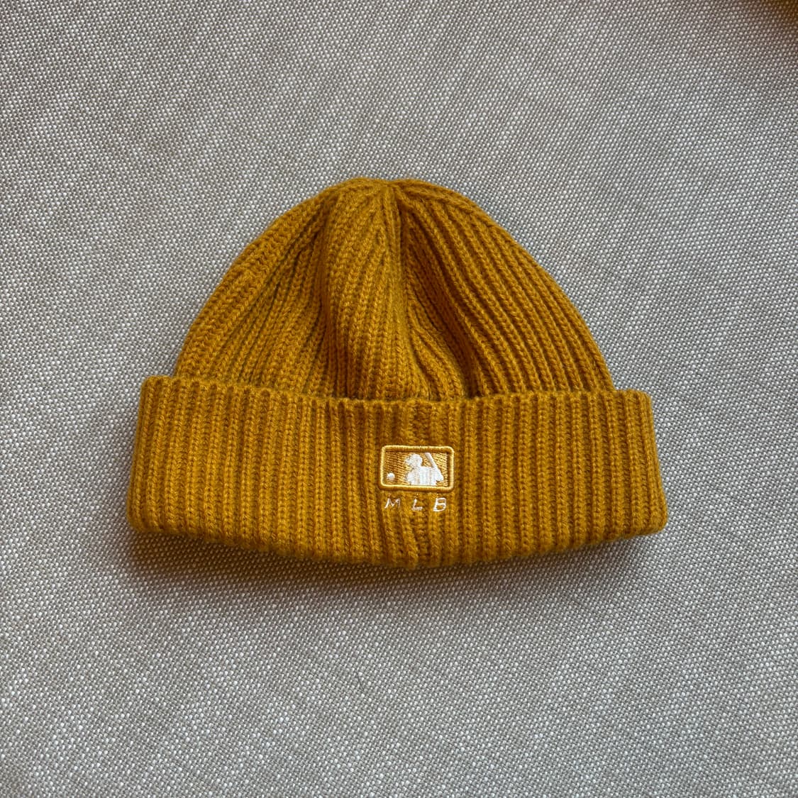 뉴에라 MLB 뉴욕 양키스 머스타드 컬러 숏비니 아크릴100 남여공용 상품이미지2