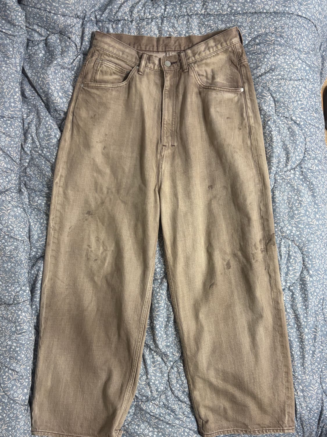 AGING WIDE DENIM 5PK PANTS BROWN 1 상품이미지2