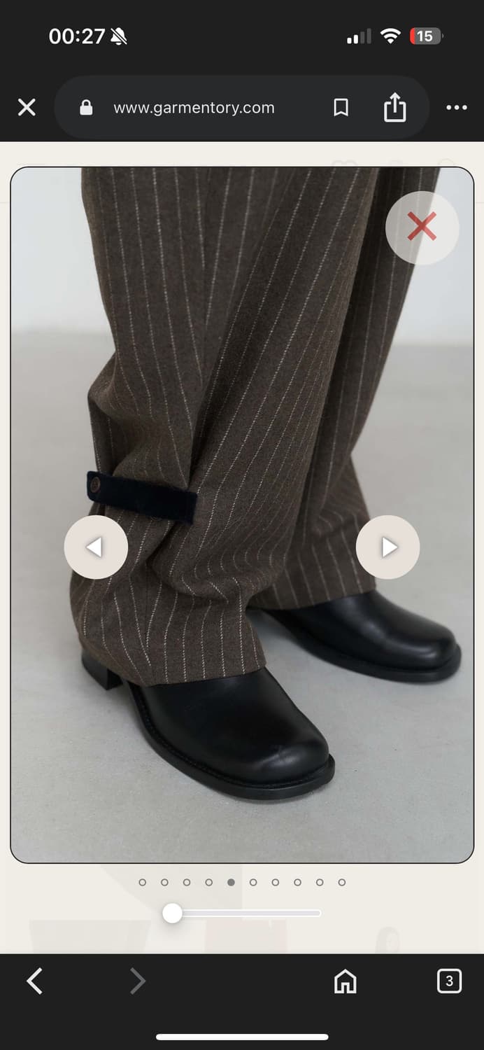 Amomento stripped brown trousers 상품이미지4